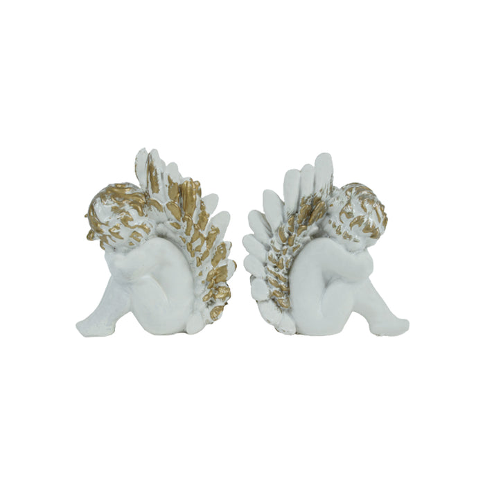 Polyresin Set of 2 Angel Statue ( home and garden décor)