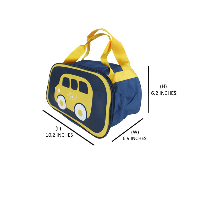 Car Print Insulated Lunch Bag for Kids (Blue)