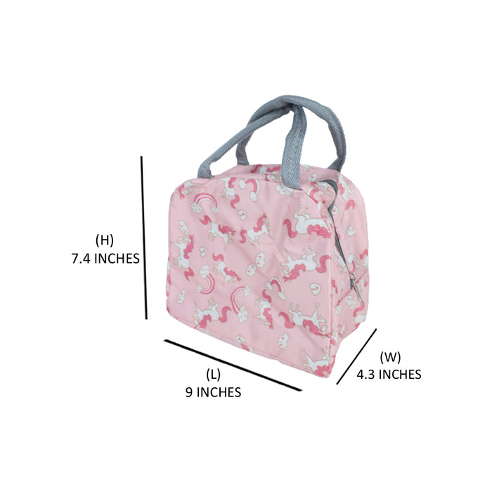 Insulated Lunch Bag with Padded Liner (Pink)