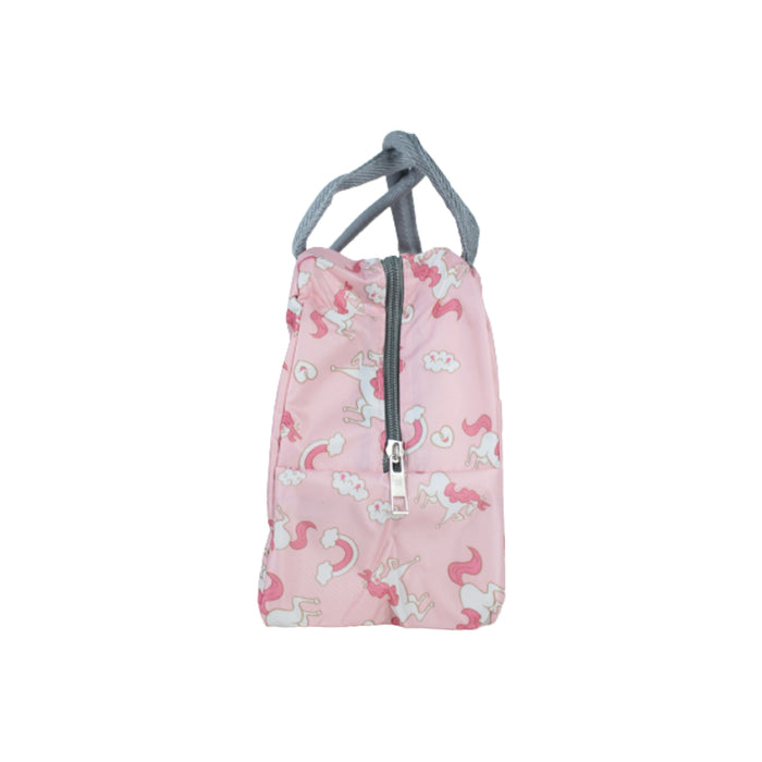 Insulated Lunch Bag with Padded Liner (Pink)
