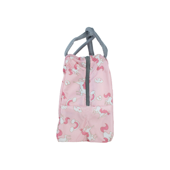 Insulated Lunch Bag with Padded Liner (Pink)