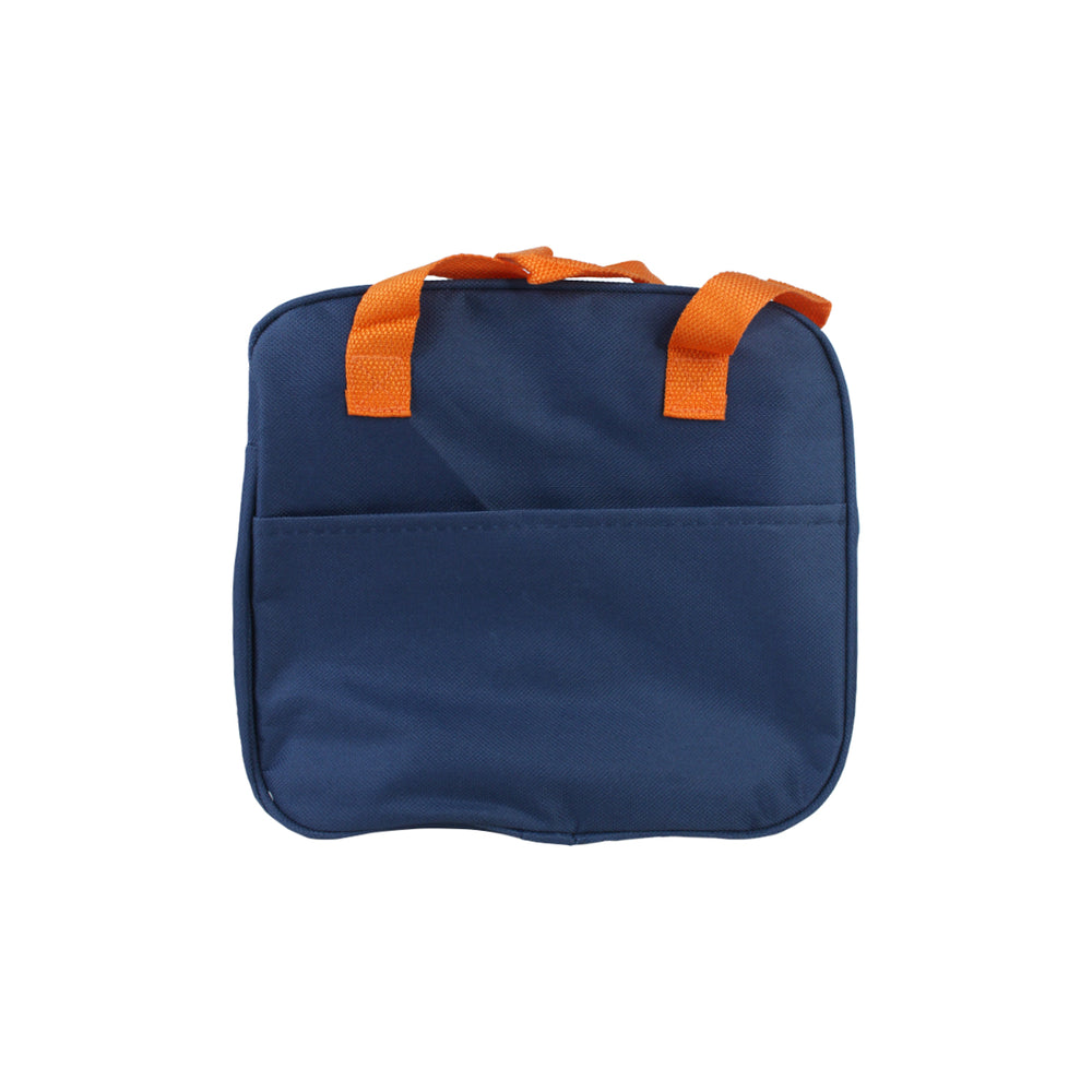 Insulated Tiffin Bag for Kids (Dark Blue & Peach)
