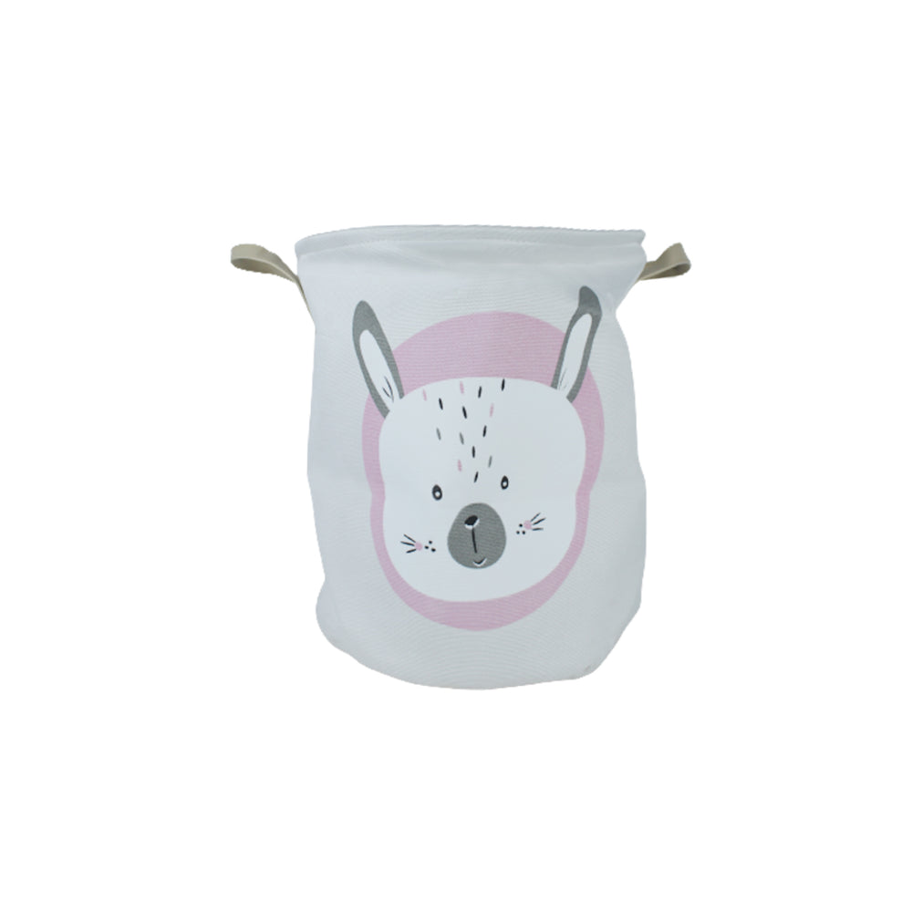 Round Laundry/ Toys Basket Waterproof with Handle (Pink)