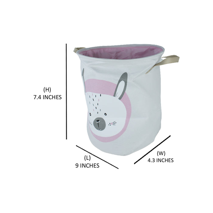 Round Laundry/ Toys Basket Waterproof with Handle (Pink)