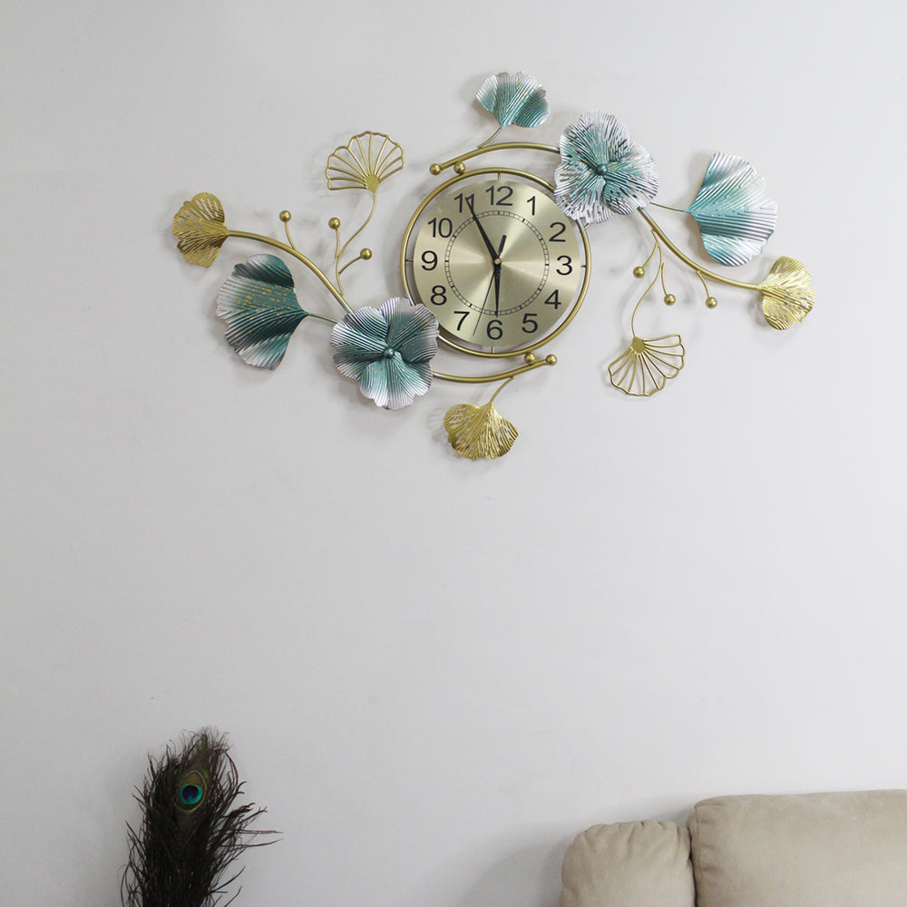 Wall Decor - Luxury Leaf Wall Clock