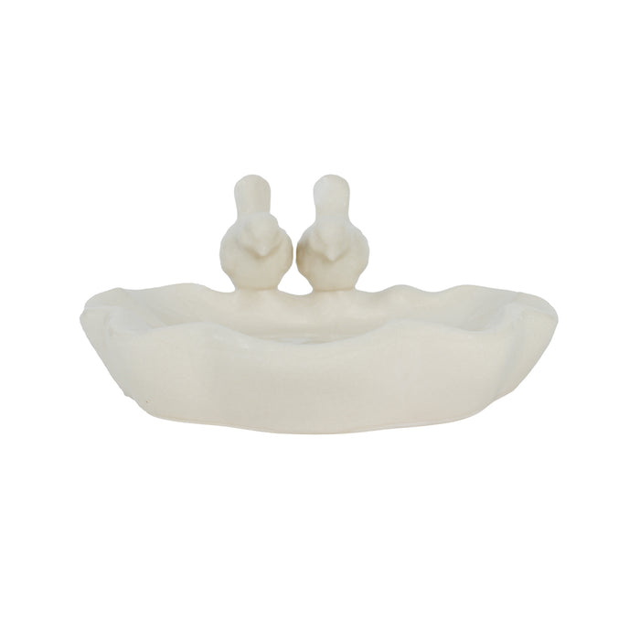 Ceramic tray, platter with two Birds for serving, keeping jewellery, trinkets etc