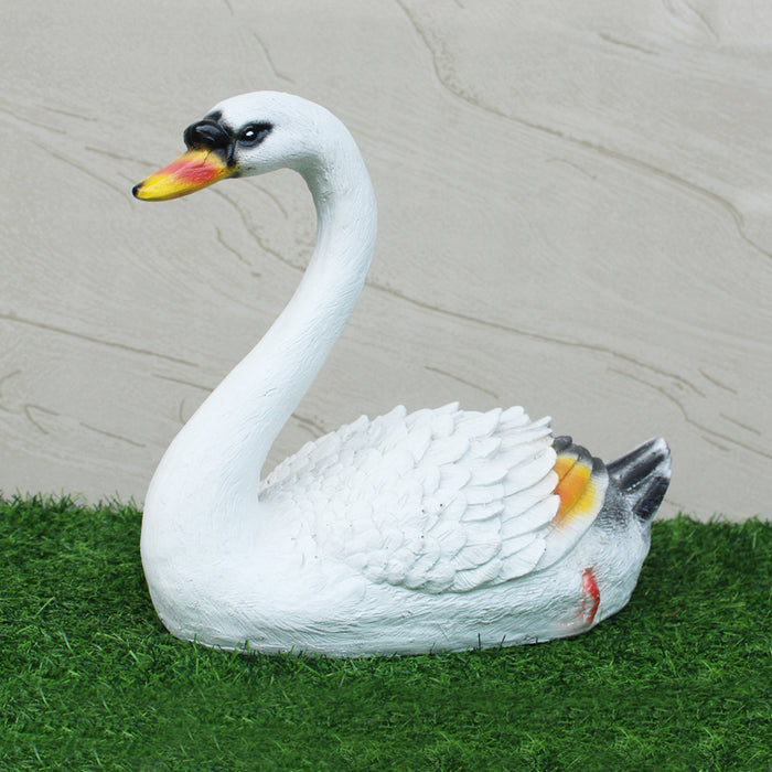 Swan statue for Home, Balcony and Garden Decoration (White)