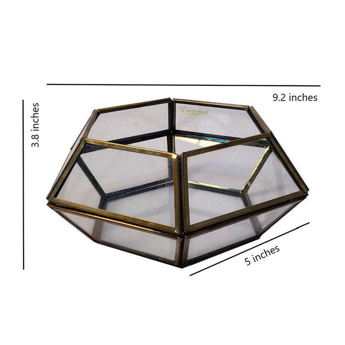 Glass Terrarium Geometric Container for Home Decoration