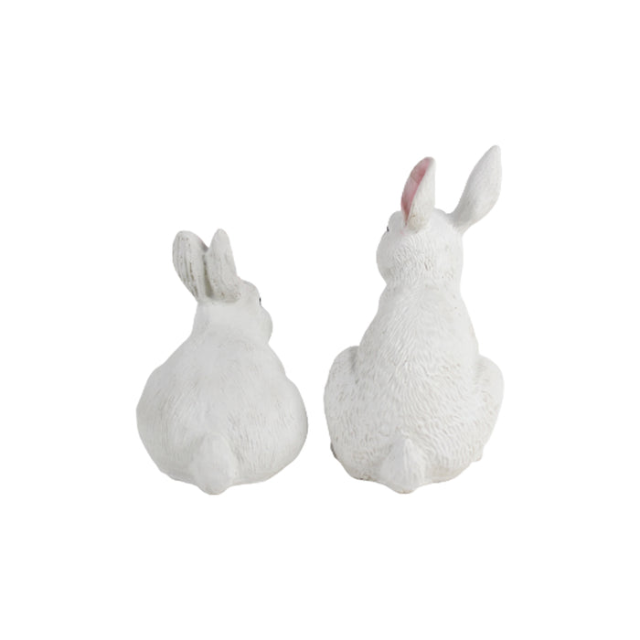 Wonderland ( Pack of 2 ) resin Cute Standing and Sitting Rabbit (Medium)