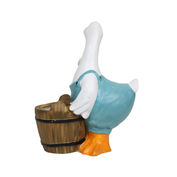 Duck with Pot Planter for Home, Balcony and Garden Decorative (Blue)