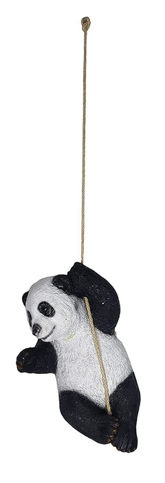 Climbing Panda on Rope for Garden Decoration