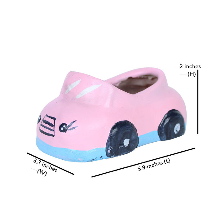Small Car Succulent Pot for Home Decoration (Pink)