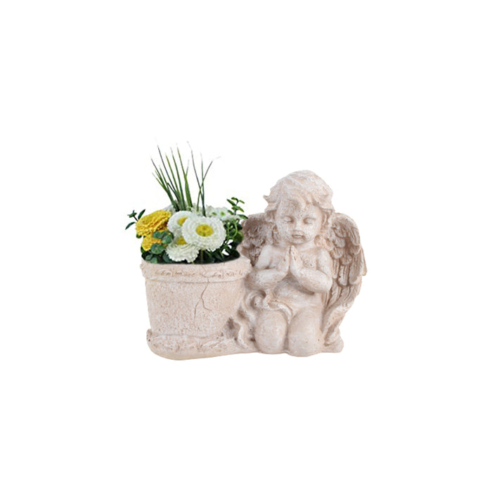Praying Angel/Cherub With Pot Planter for Home and Garden Decoration