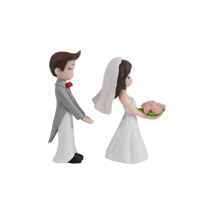Marriage Couple ( Miniature toys , cake toppers , small figuine, Valentine couple)