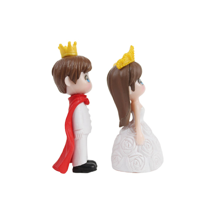 Cute King and Queen-1 (Red and White)( Miniature toys , cake toppers , small figuine, Valentine couple)