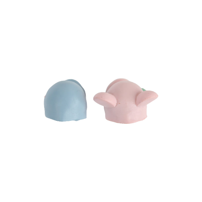 Raincoat Couple-1 (Pink and Blue)( Miniature toys , cake toppers , small figuine, Valentine couple)