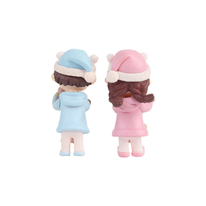 Couple hugging teddy couple( Miniature toys , cake toppers , small figuine, Valentine couple)