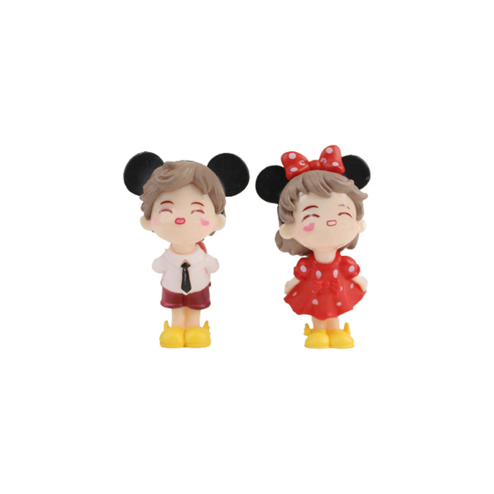 Mickey and Minni Couple( Miniature toys , cake toppers , small figuine, Valentine couple)