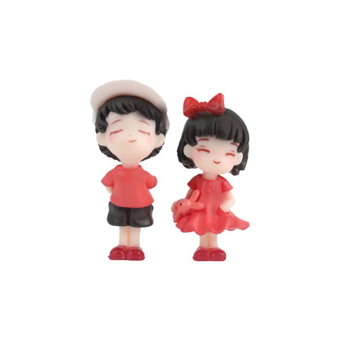 Forhead kissing Couple( Miniature toys , cake toppers , small figuine, Valentine couple)