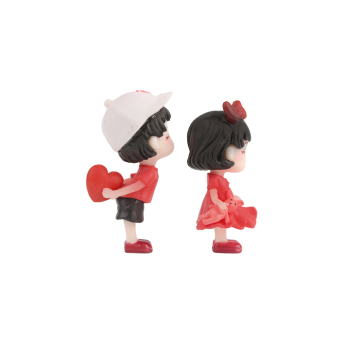 Forhead kissing Couple( Miniature toys , cake toppers , small figuine, Valentine couple)