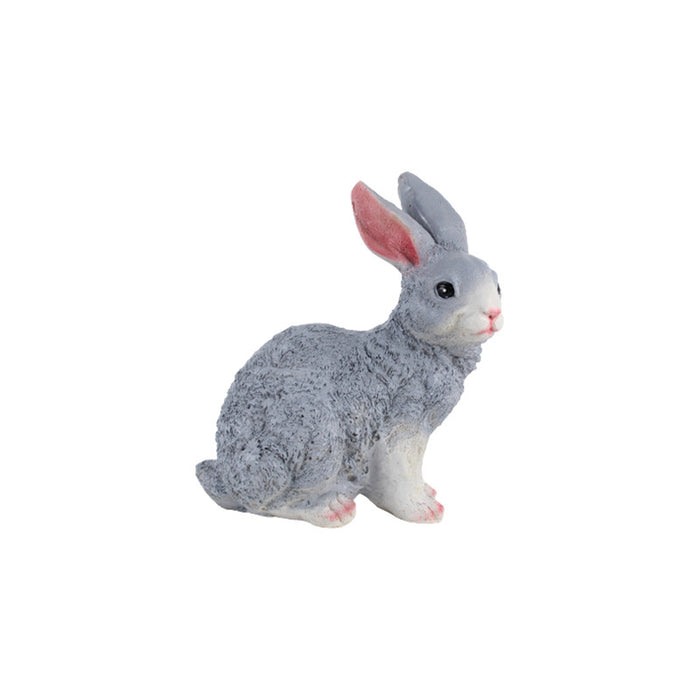 resin grey bunny rabbit statue
