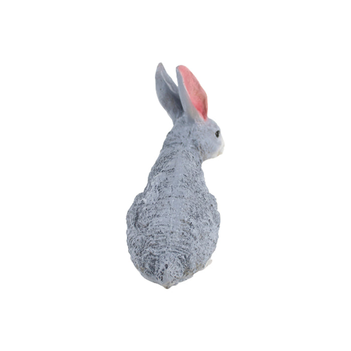 Wonderland resin garden decor Cute Sitting Rabbit (Grey)