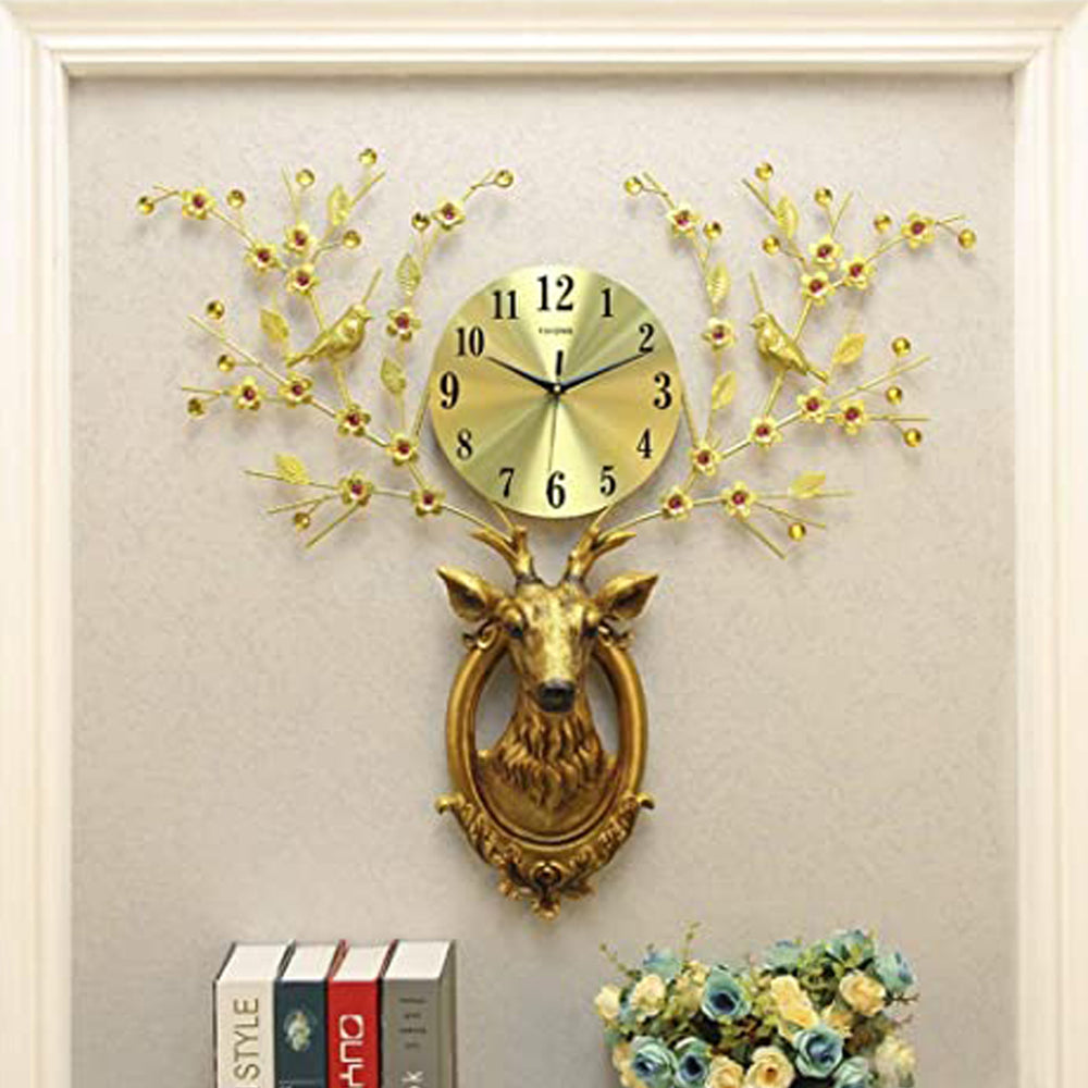 Luxury Reindeer Wall Clock