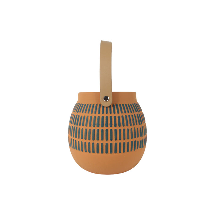 Ceramic Bucket Pot-Orange