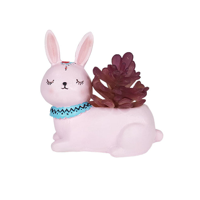 Rabbit Succulent Pot for Home and Balcony Decoration (Pink)