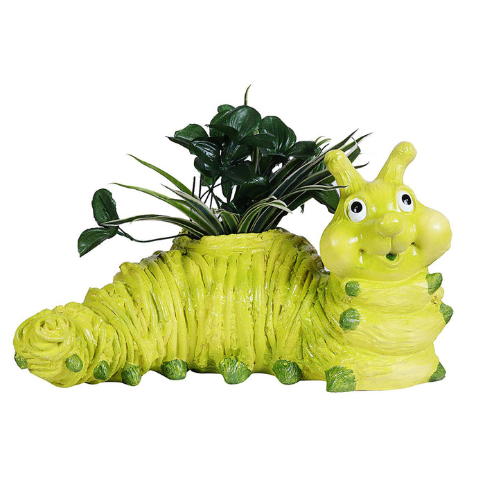 Caterpillar Pot for  Garden Decoration (Green)