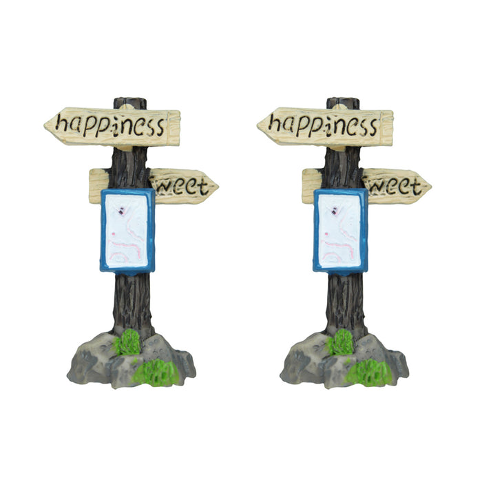 Miniature Toys : (Set of 2) Happiness Sign Board