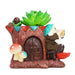 Gnome & Tree House Succulent Pot for Home Decoration - Wonderland Garden Arts and Craft