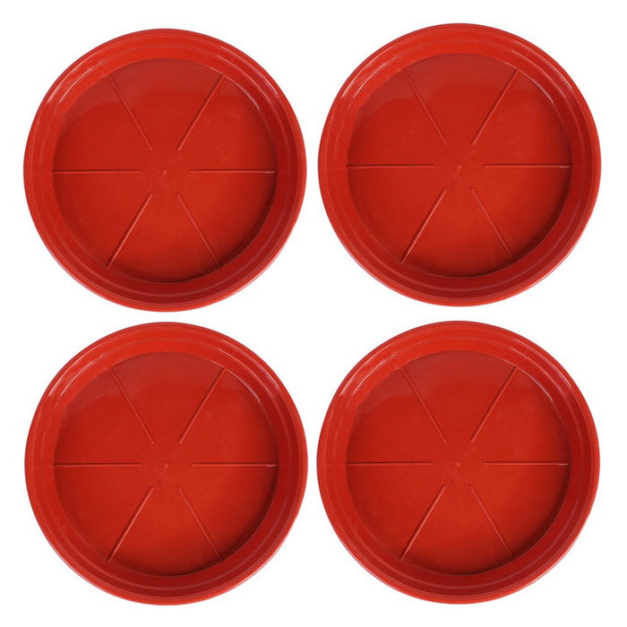 (Set of 4) 13 inch Terracotta plastic plate for pots (planter saucer)