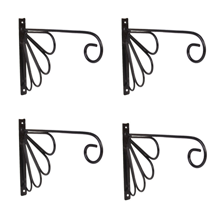 (Set of 4) Metal Wall Mounted Planter Hanger for Home Decoration