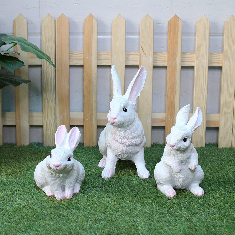 Buy Set of 3 Resin Rabbits Garden Statue, Decor, Resin Online ...