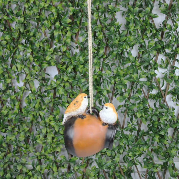 Double Hemp Hanging Bird House for Garden Decoration