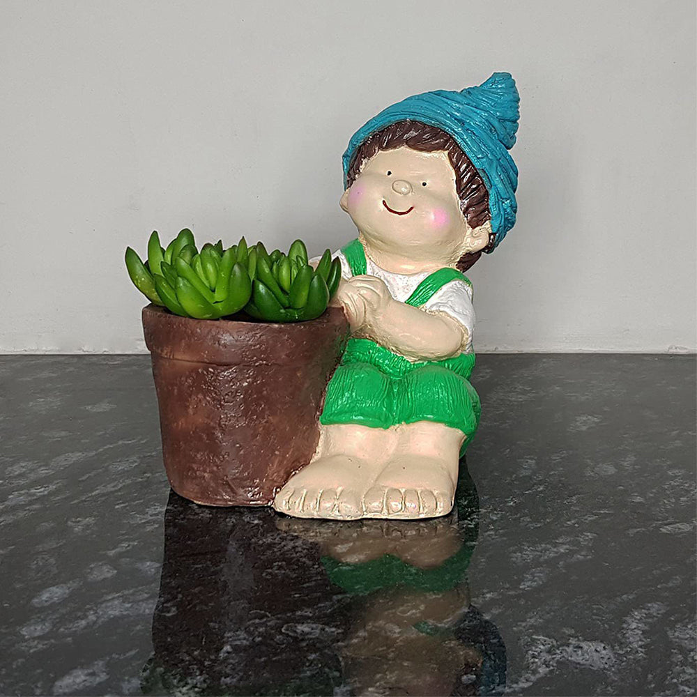 Boy Shape Pot Planter for Home and Garden Decoration