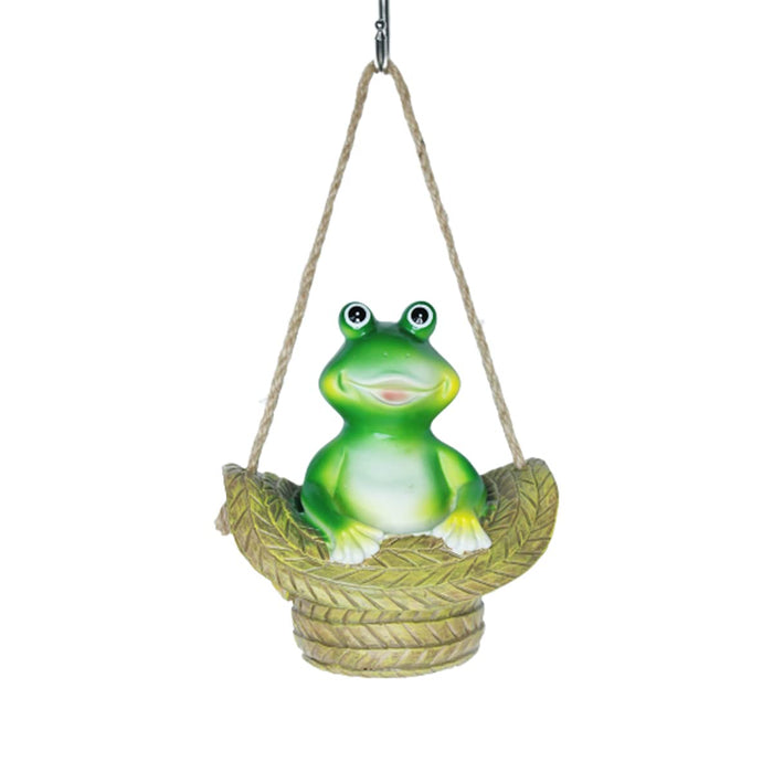 Imported Cute Frog in Hat to Hang for Garden Decoration