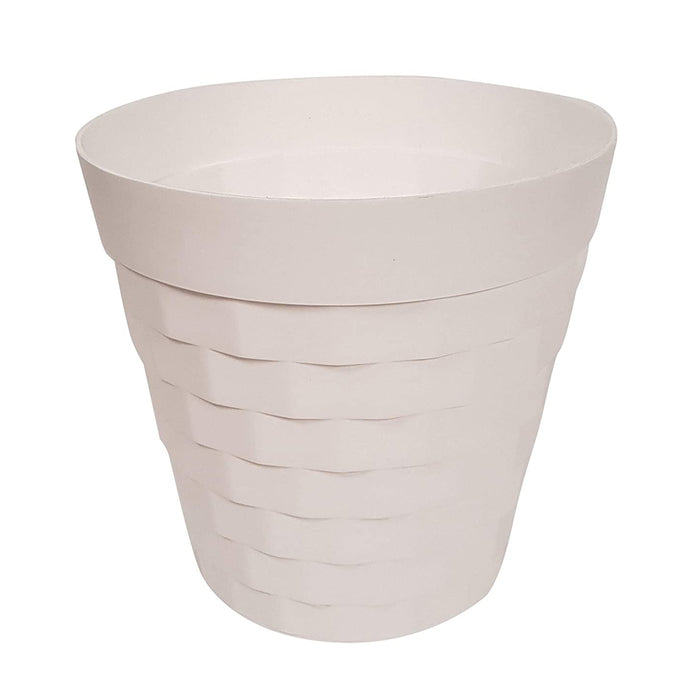 12 inches Brix Pots Outdoor Pots  (Single) (White)