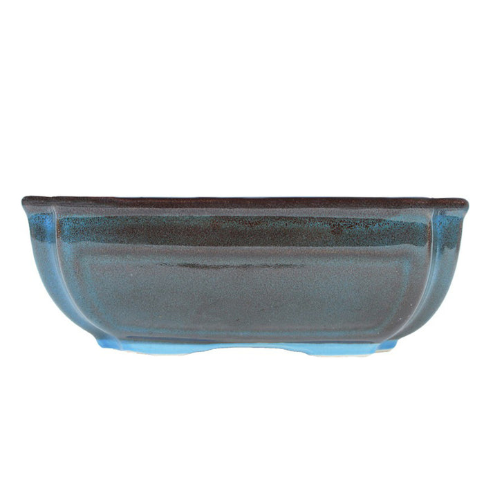 Ceramic Big Bonsai Tray for Home Decoration (Blue)
