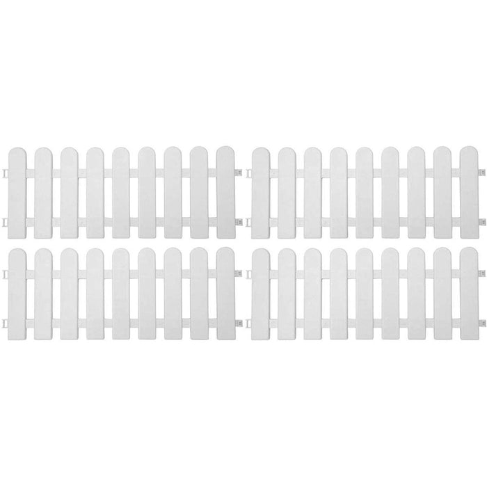 Pack of 5 : PP Picket self Standing Fence for Indoor/Outdoor Garden