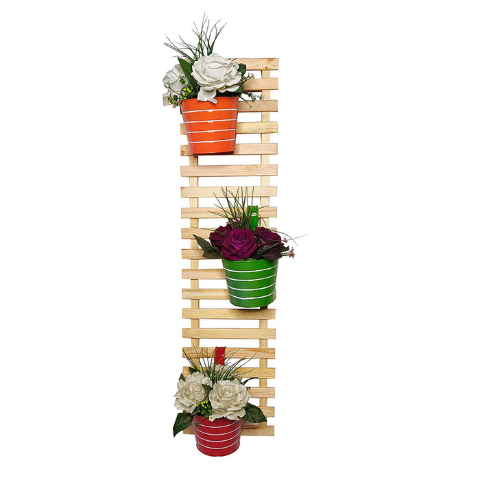 Wooden Hanging 4 feet Wall Frame/Planter Stand for Home & Garden
