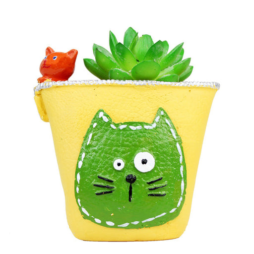 Kitty in Purse Succulent Pot for Home and Balcony Decoration - Wonderland Garden Arts and Craft