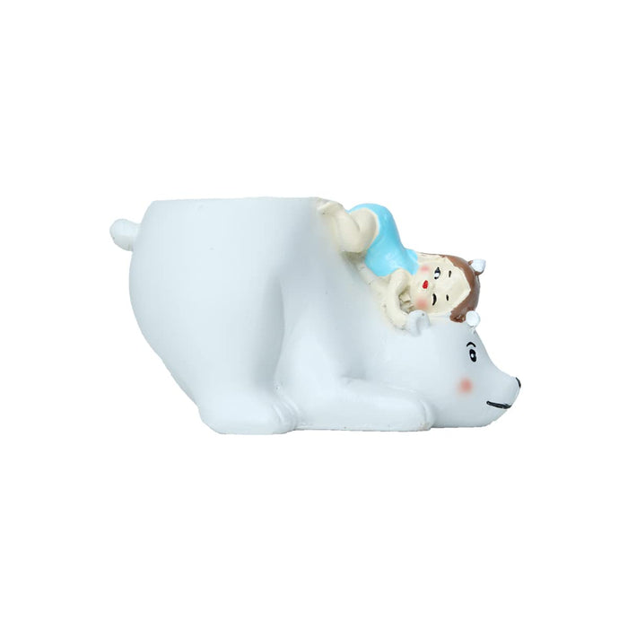 White Bear Succulent Pot for Home and Balcony Decoration