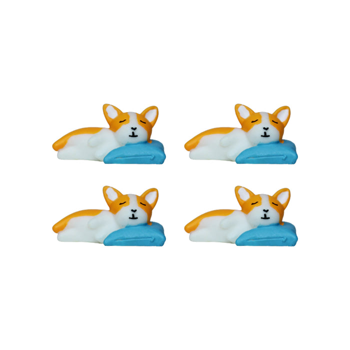 Miniature Toys : (Set of 4) Sleeping Coorgi