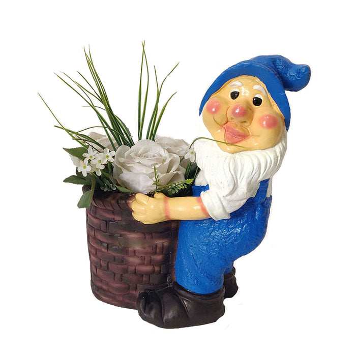 Gnome with Pot Planter for Balcony & Garden Decoration
