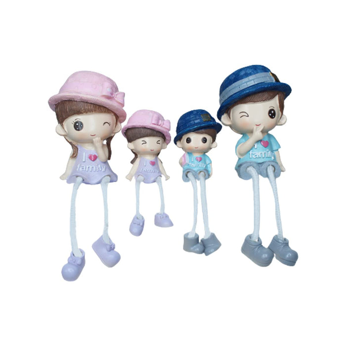 (Set of 4) Love Family Dolls for Decoration
