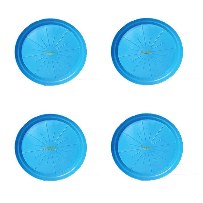Plastic Plates : 12 inch Blue Plastic Plates for Planter (Set of 4)
