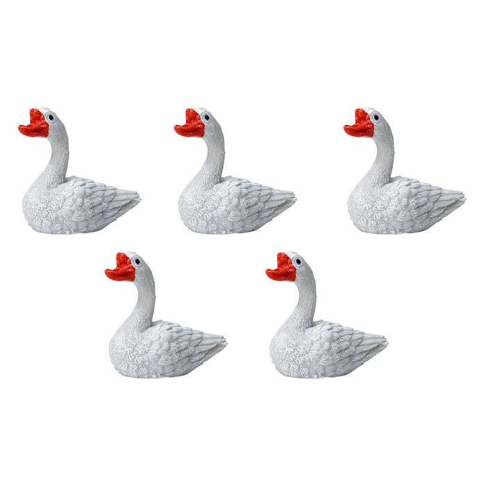Miniature Toys : (Set of 5) Ducks for Fairy Garden Accessories - Wonderland Garden Arts and Craft