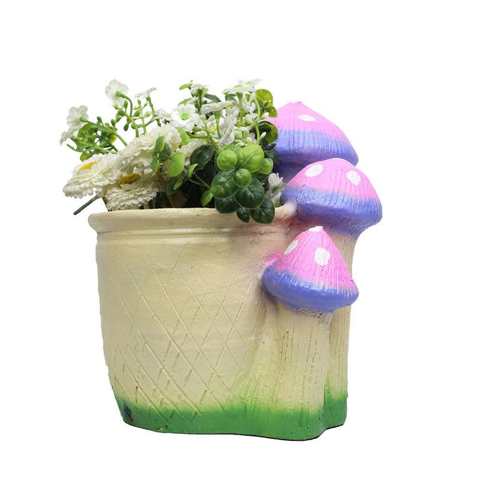 Mushroom Succulent Pots for Garden Decoration (Purple) - Wonderland Garden Arts and Craft